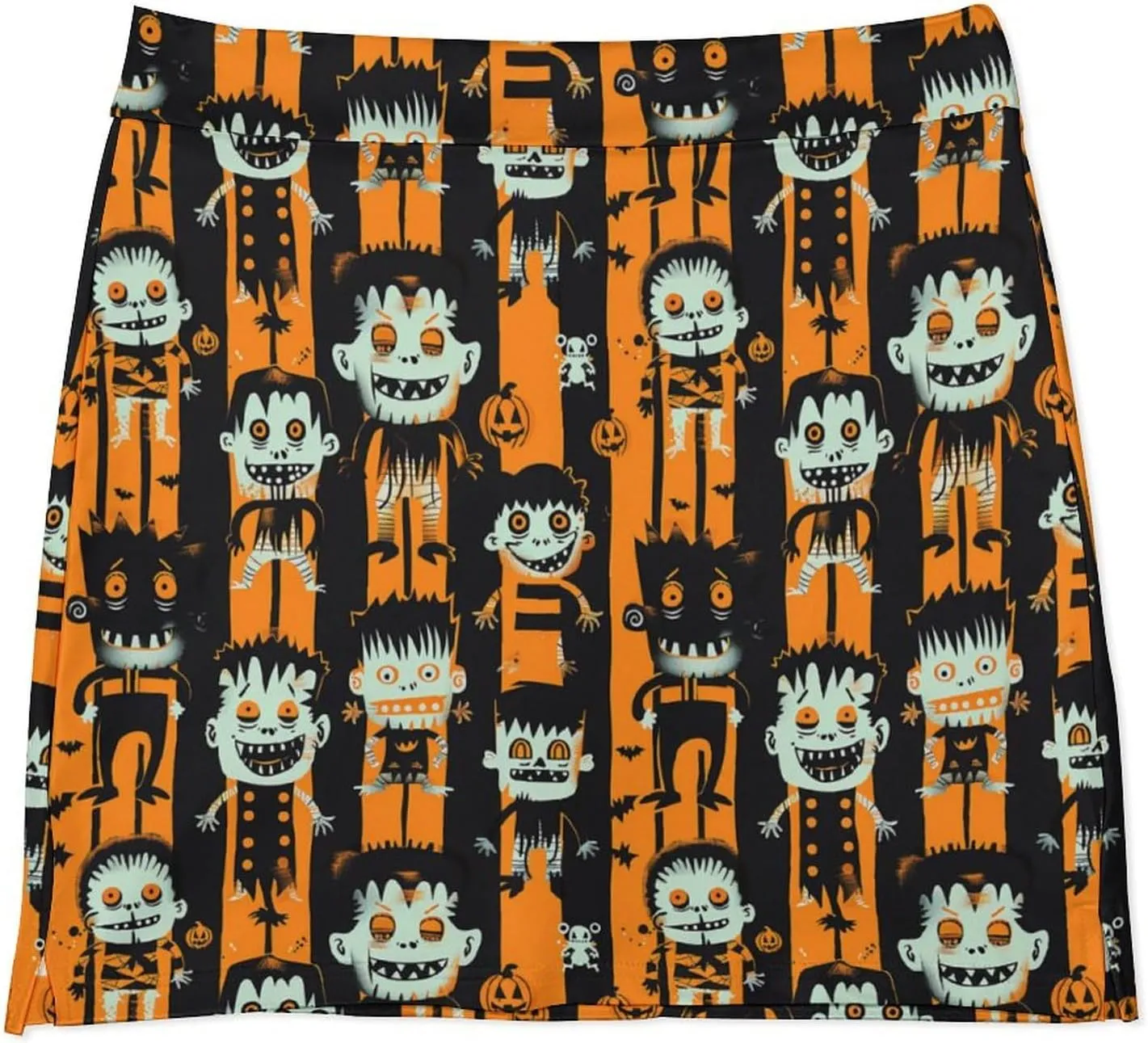Pirate Pattern Women's Athletic Skirts Light Proof A-line Trouser Skirt with Shorts Pockets