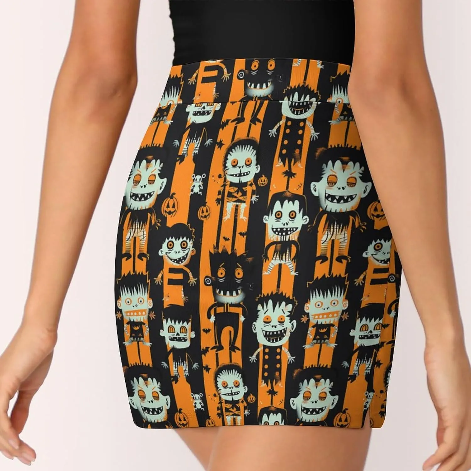 Pirate Pattern Women's Athletic Skirts Light Proof A-line Trouser Skirt with Shorts Pockets