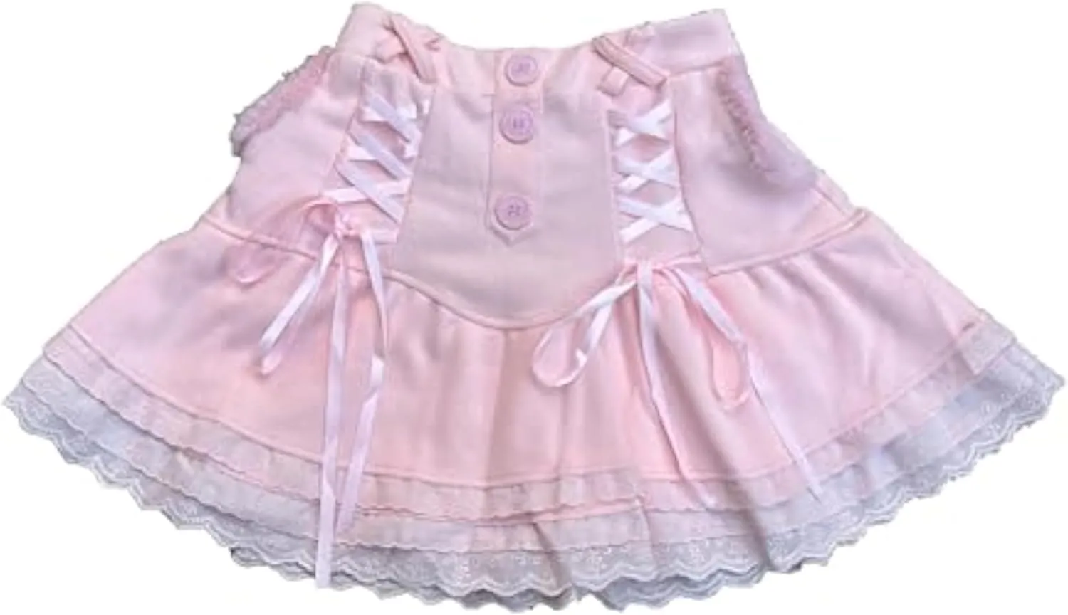 Pokn Mini Skirts Preppy Lolita Kawaii Skirts Harajuku Y2K Skirt Lace Cake Skirts Womens Ruffle Skirt Pleated Skirts