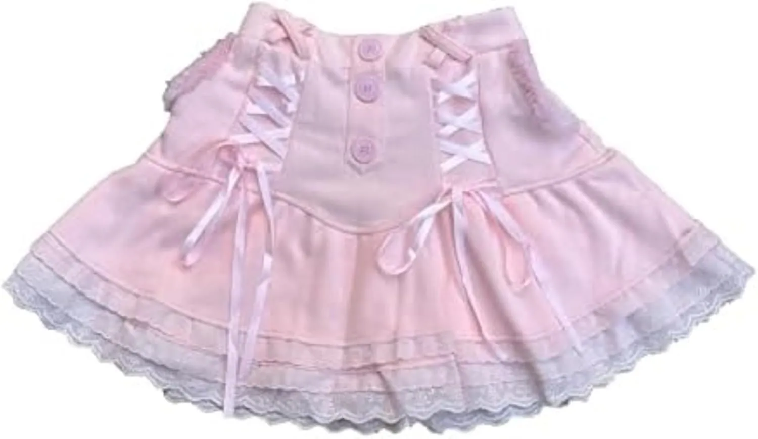 Pokn Mini Skirts Preppy Lolita Kawaii Skirts Harajuku Y2K Skirt Lace Cake Skirts Womens Ruffle Skirt Pleated Skirts