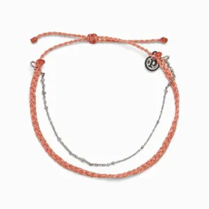 Pura Vida Satellite Chain Anklet~ Salmon