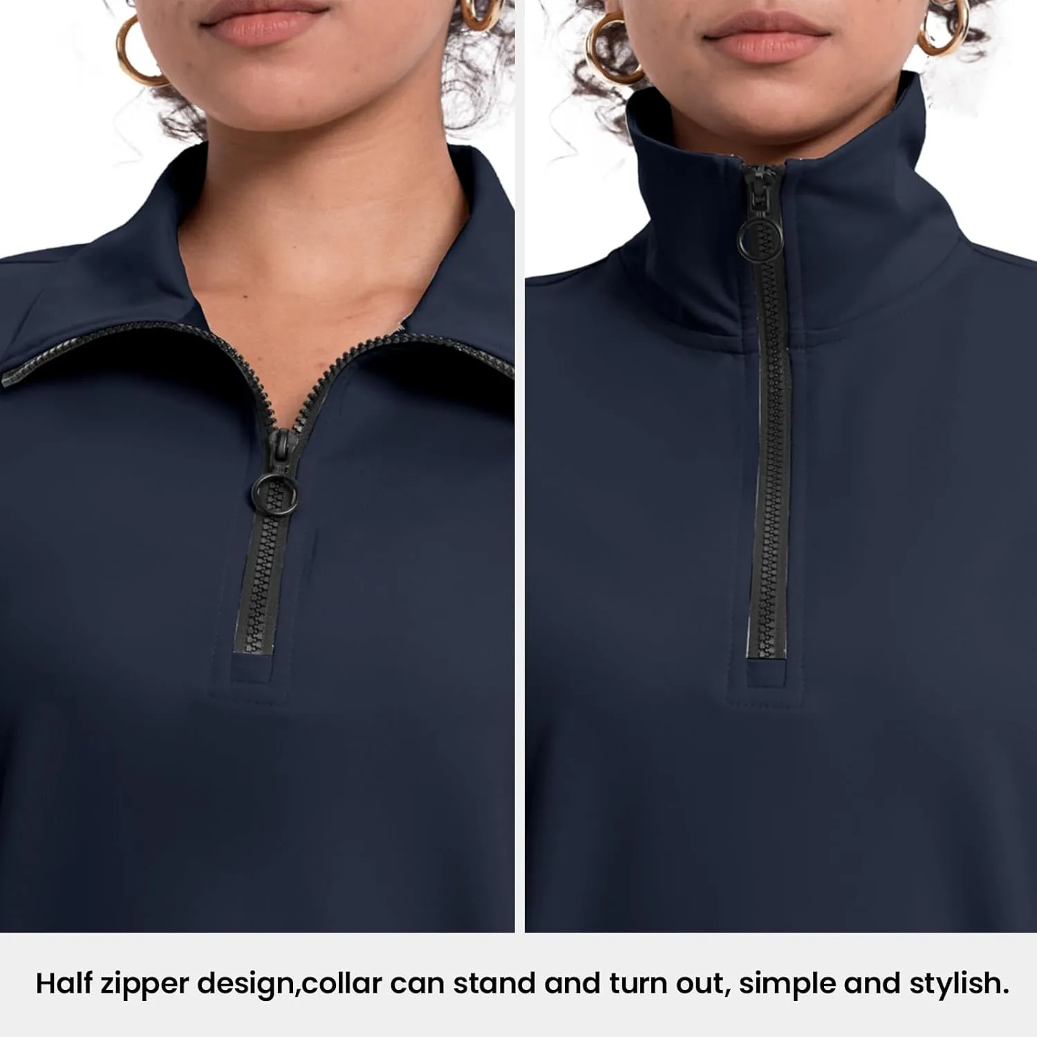 Rdruko Lounge Sets For Women 2 Piece Outfits Sweatsuit Half Zip Sweatshirts and Wide Leg SweatPants Tracksuit Suit