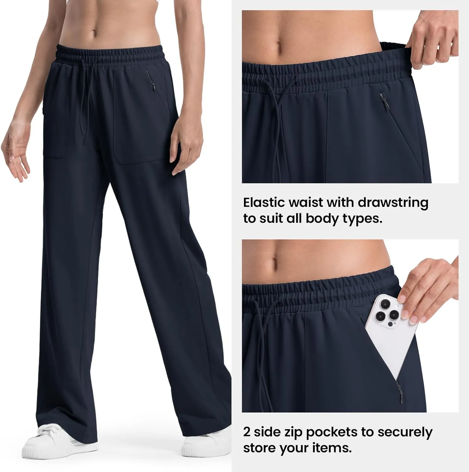 Rdruko Lounge Sets For Women 2 Piece Outfits Sweatsuit Half Zip Sweatshirts and Wide Leg SweatPants Tracksuit Suit