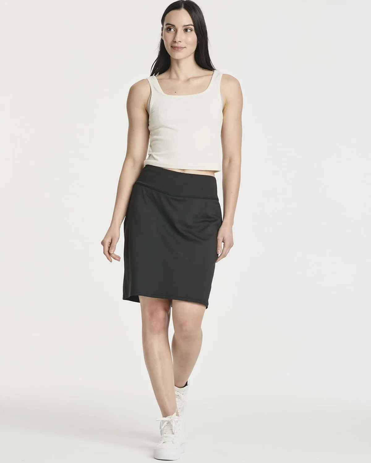 Real Essentials 3 Pack: Women's 20" Golf Skirts Knee Length Skorts Athletic Long Active Casual Pockets (Available in Plus)