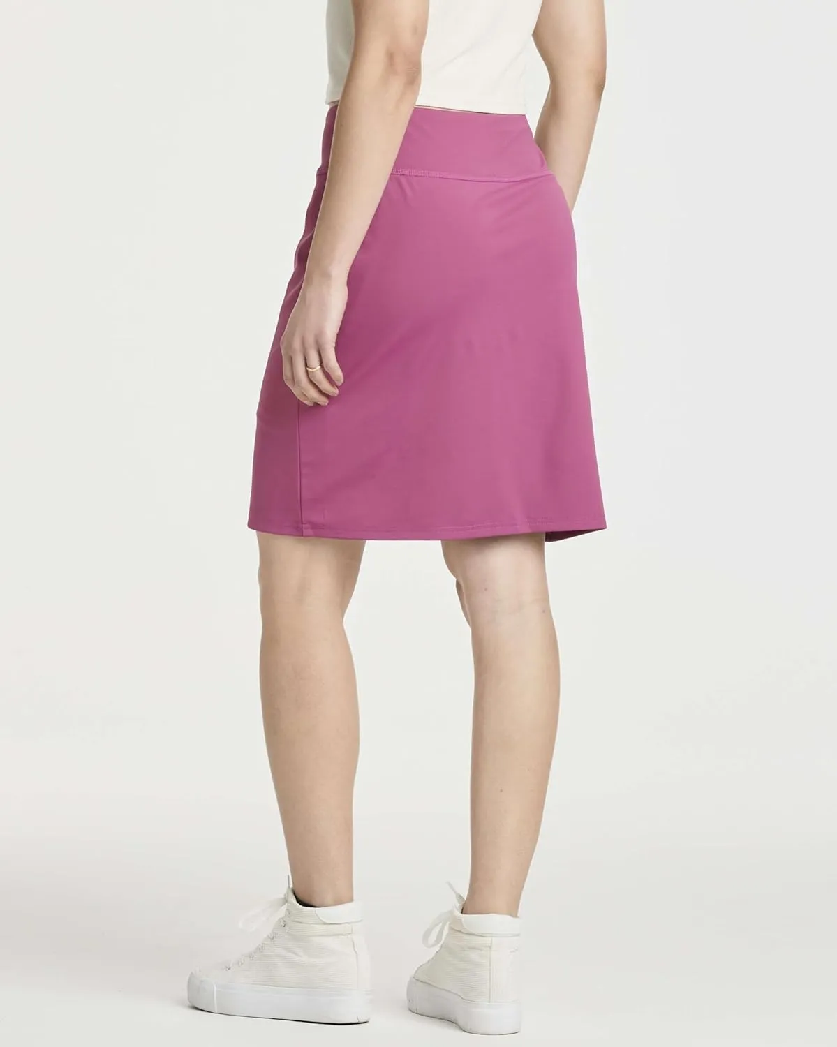 Real Essentials 3 Pack: Women's 20" Golf Skirts Knee Length Skorts Athletic Long Active Casual Pockets (Available in Plus)
