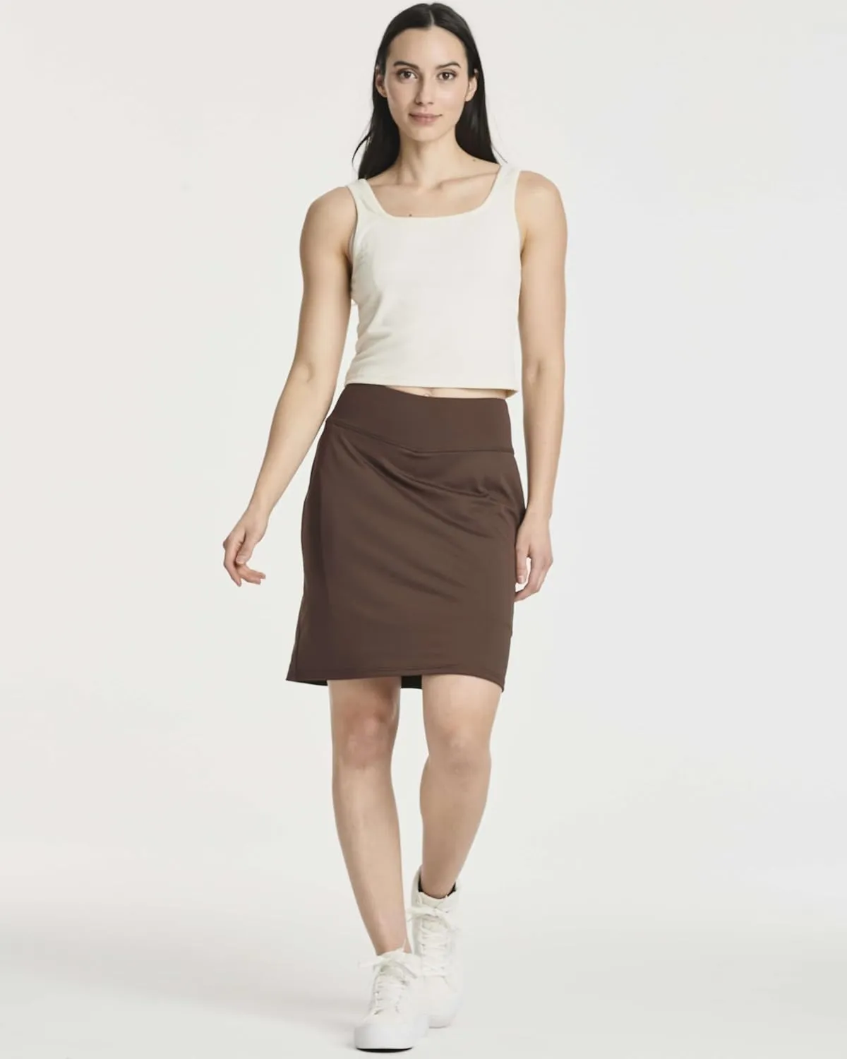 Real Essentials 3 Pack: Women's 20" Golf Skirts Knee Length Skorts Athletic Long Active Casual Pockets (Available in Plus)