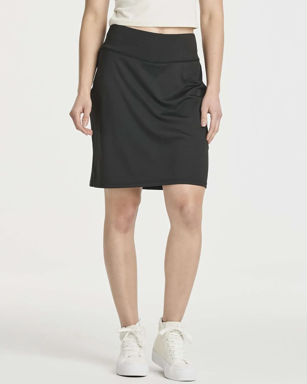Real Essentials 3 Pack: Women's 20" Golf Skirts Knee Length Skorts Athletic Long Active Casual Pockets (Available in Plus)