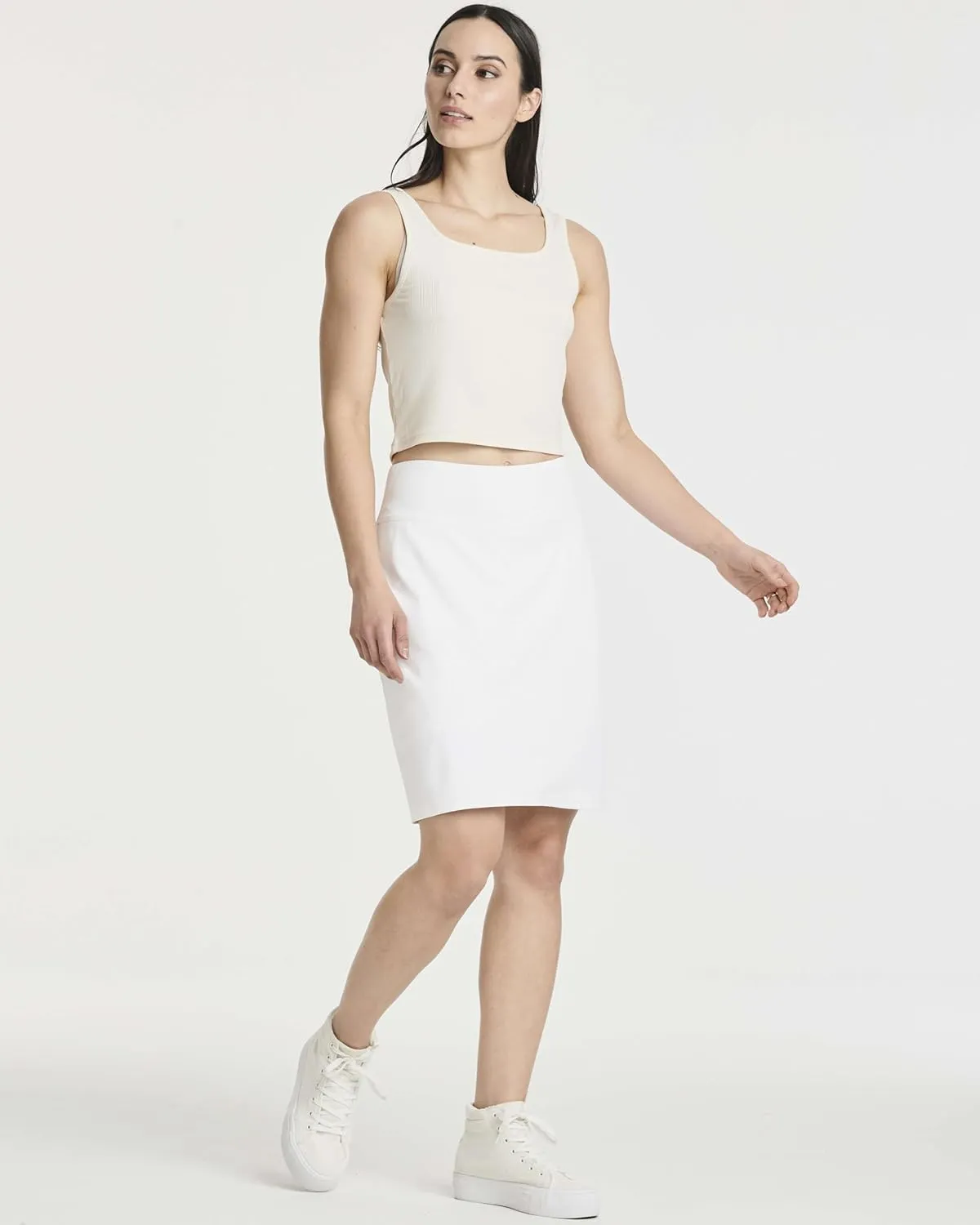 Real Essentials 3 Pack: Women's 20" Golf Skirts Knee Length Skorts Athletic Long Active Casual Pockets (Available in Plus)