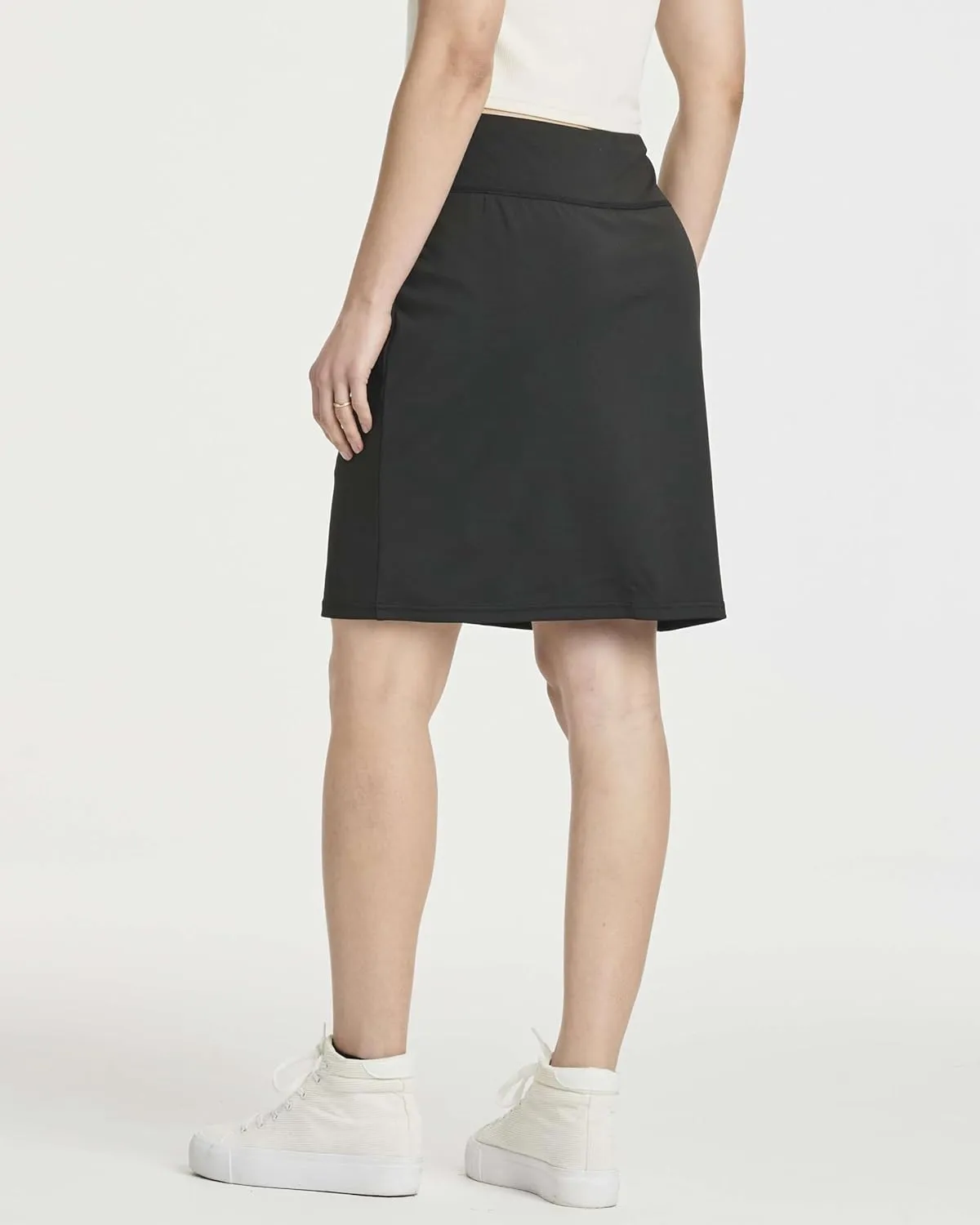 Real Essentials 3 Pack: Women's 20" Golf Skirts Knee Length Skorts Athletic Long Active Casual Pockets (Available in Plus)