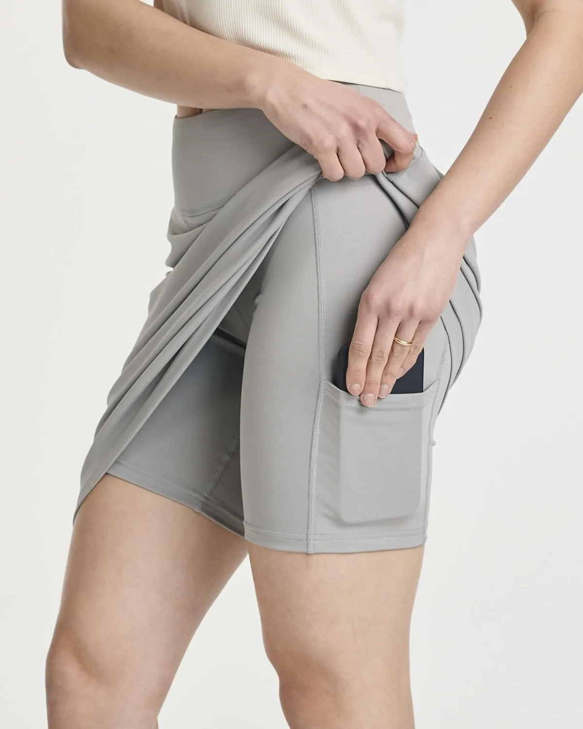 Real Essentials 3 Pack: Women's 20" Golf Skirts Knee Length Skorts Athletic Long Active Casual Pockets (Available in Plus)