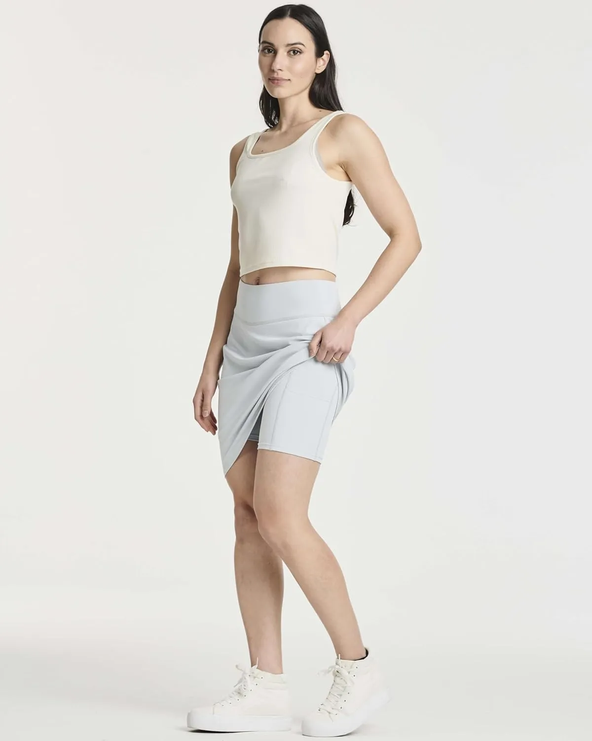 Real Essentials 3 Pack: Women's 20" Golf Skirts Knee Length Skorts Athletic Long Active Casual Pockets (Available in Plus)