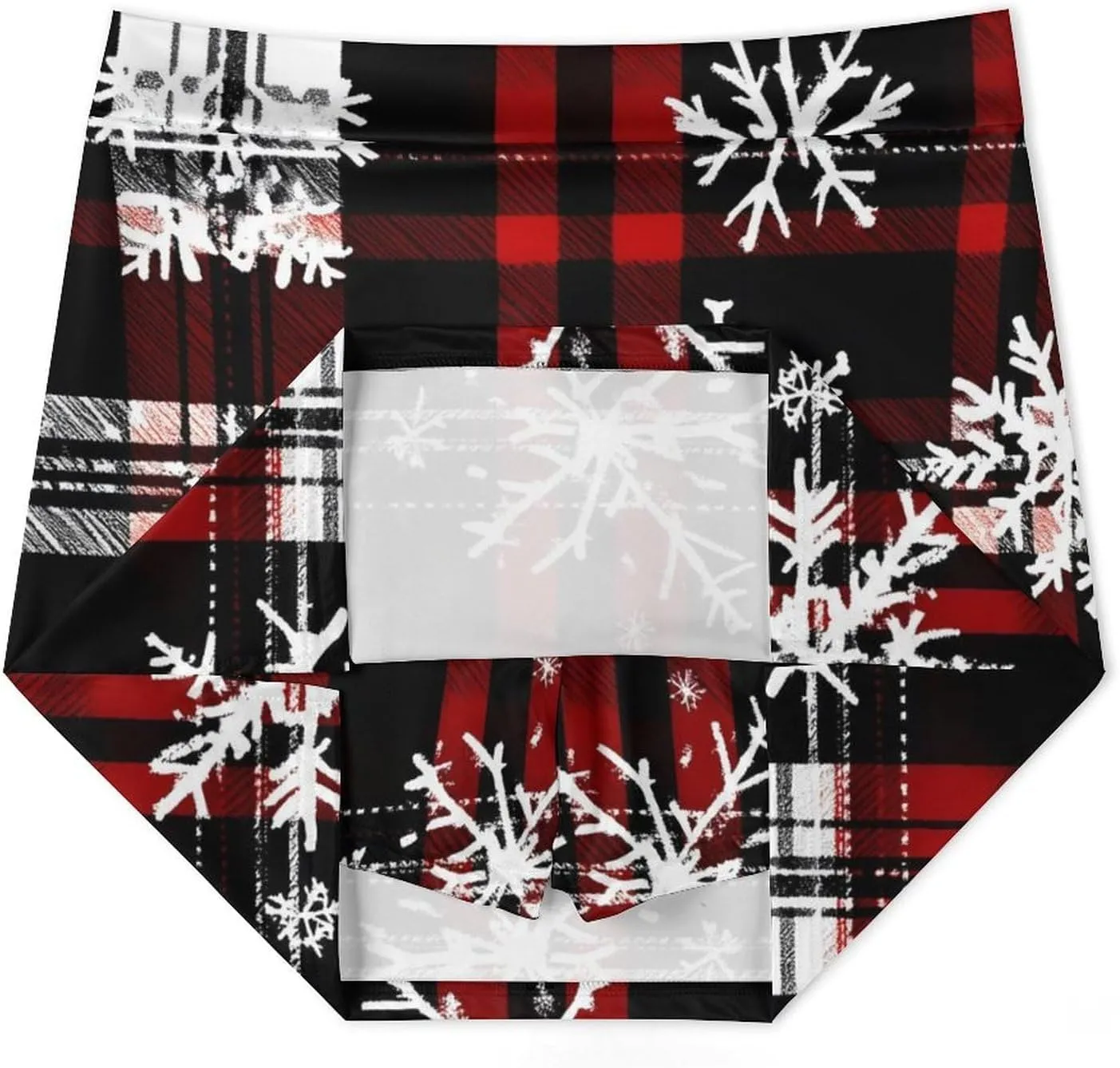 Red Christmas Pattern Women's Athletic Skirts Light Proof A-line Trouser Skirt with Shorts Pockets