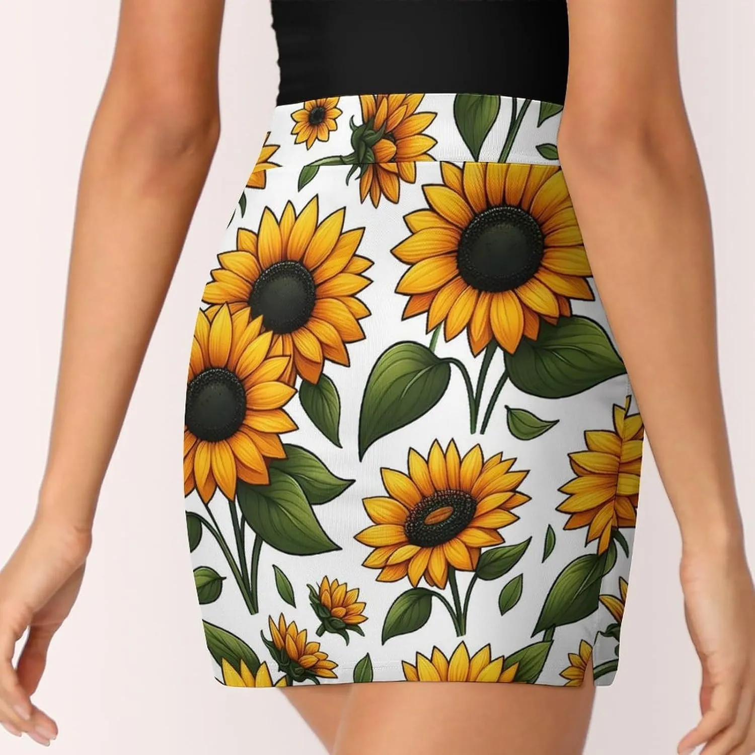 Red Christmas Pattern Women's Athletic Skirts Light Proof A-line Trouser Skirt with Shorts Pockets