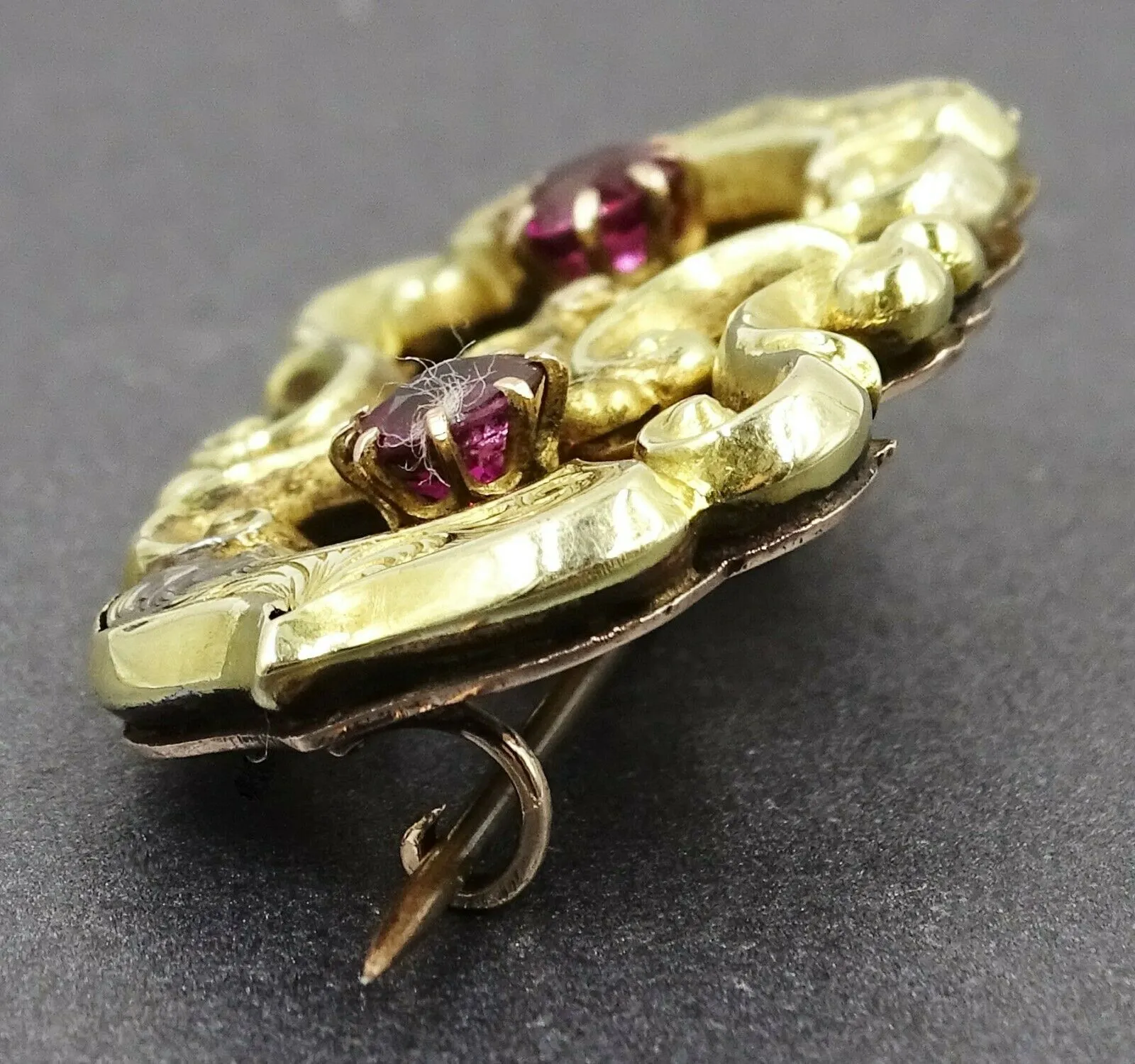 Rhodolite Garnet 9ct Yellow & Rose Gold Brooch