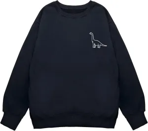ROSEPARK Women Cute Dinosaur Graphic Funny Oversized Pullover Drop Shoulder Sweatshirts