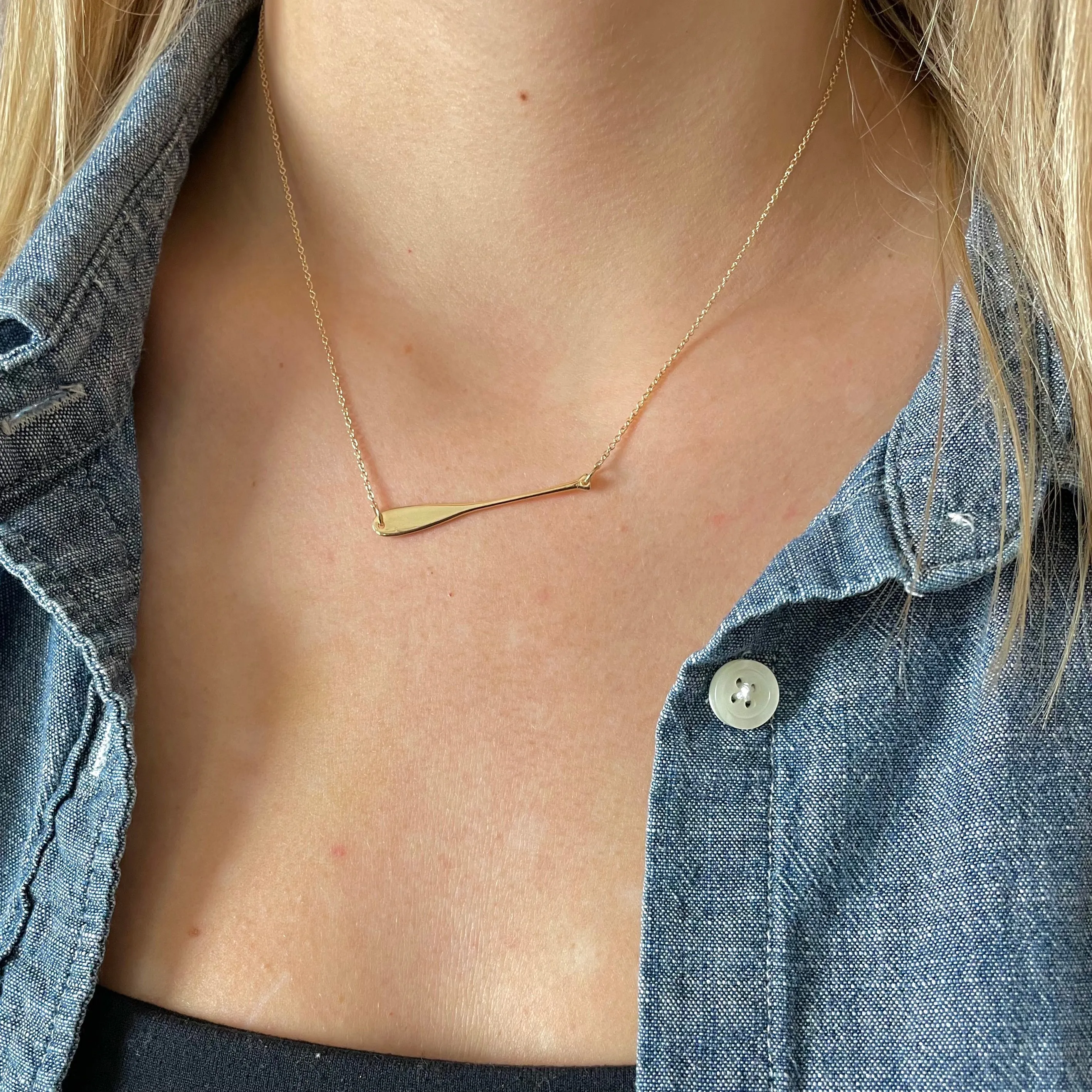 Sideways Paddle Necklace
