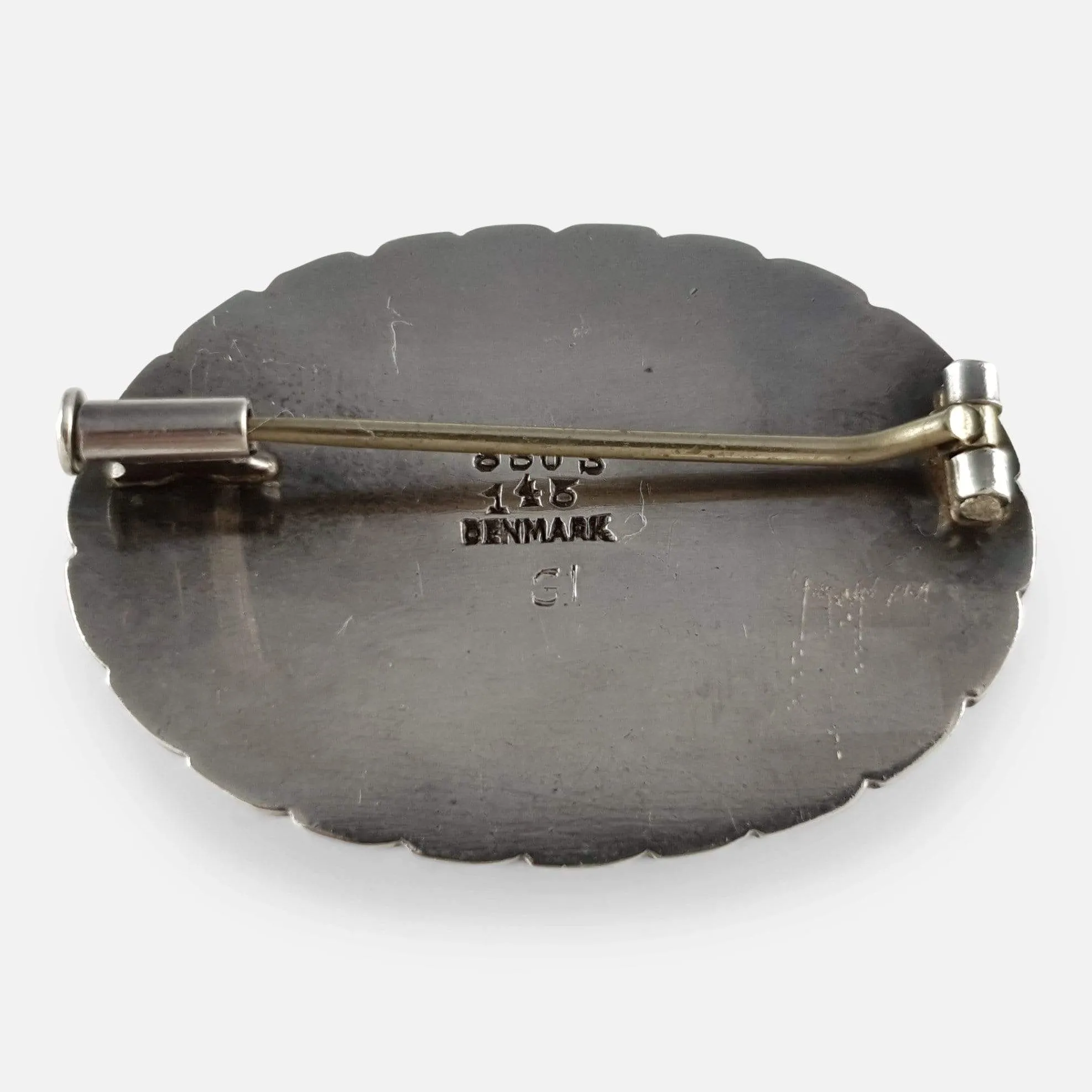 Silver Labradorite Brooch #145, Georg Jensen