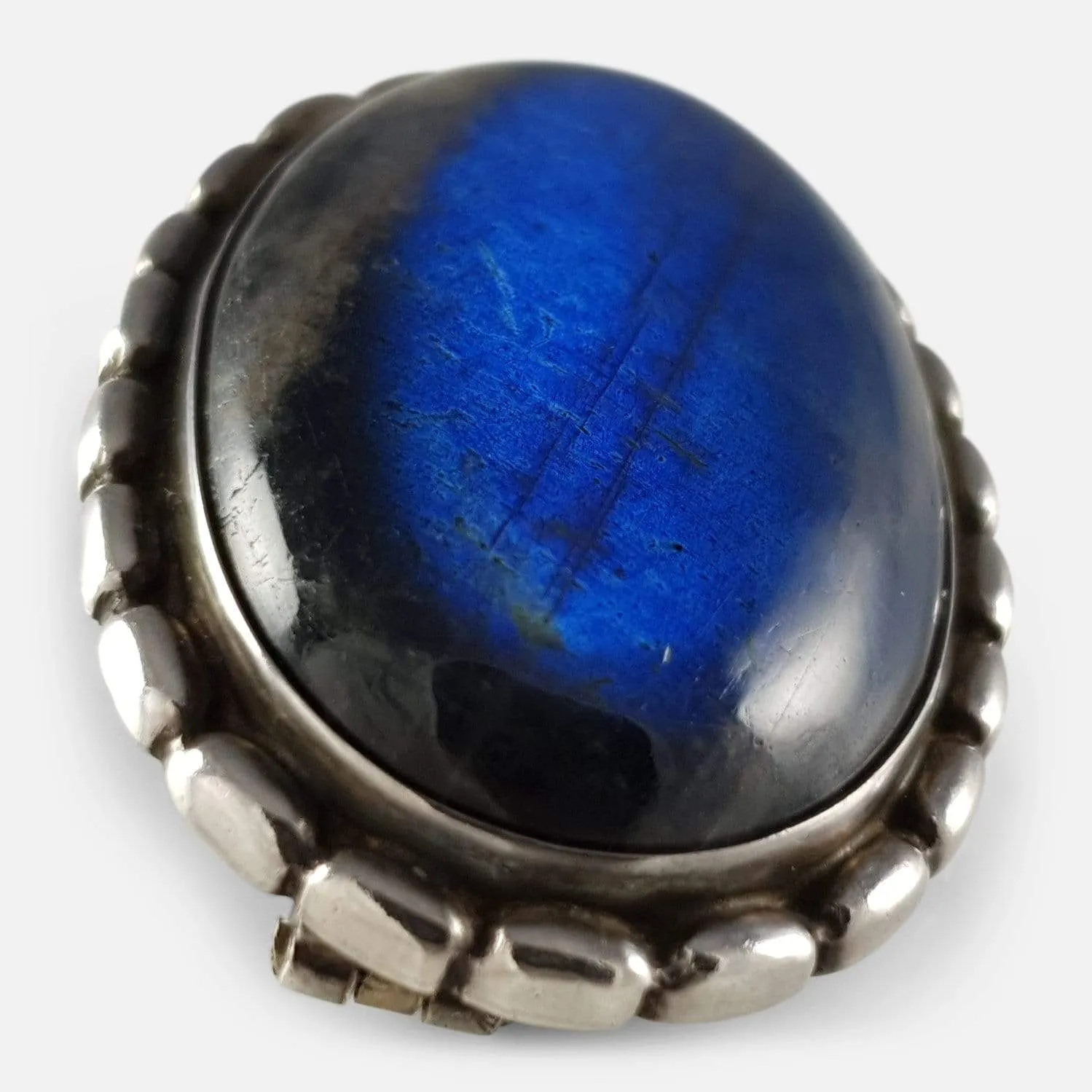 Silver Labradorite Brooch #145, Georg Jensen