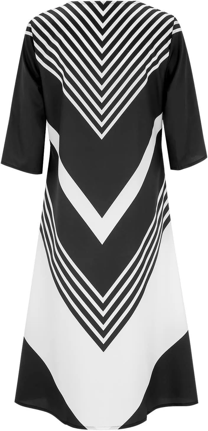 SMIDOW Summer Maxi Dresses for Women 2023 Casual Beach Tshirt Long Dress Printed Short Sleeve v Neck Flowy Sundress