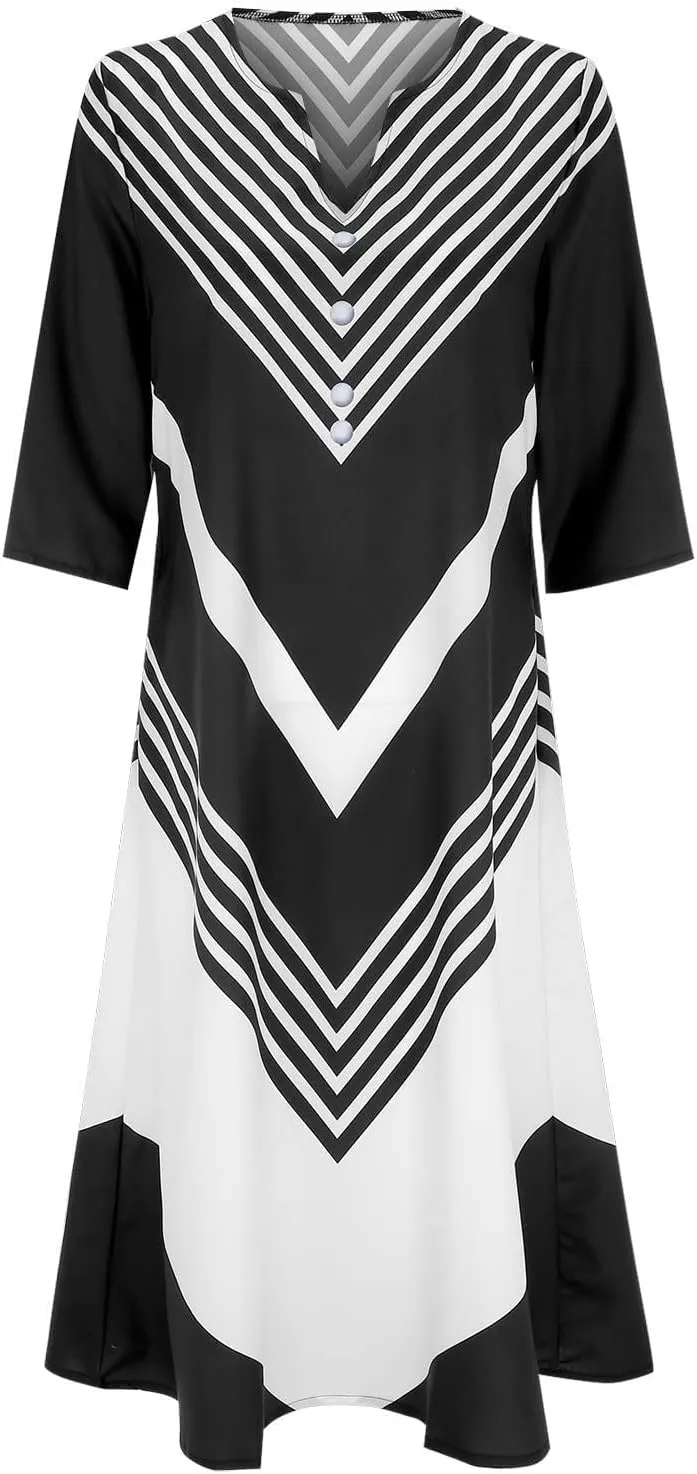 SMIDOW Summer Maxi Dresses for Women 2023 Casual Beach Tshirt Long Dress Printed Short Sleeve v Neck Flowy Sundress