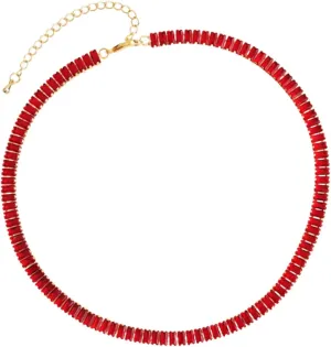 Soyzvteo Diamond Tennis Necklace Cubic Zirconia Stones Tennis Diamond Chain Necklace Gold Plated Tennis Necklace Dainty Tennis Chain Jewelry Gifts for Women