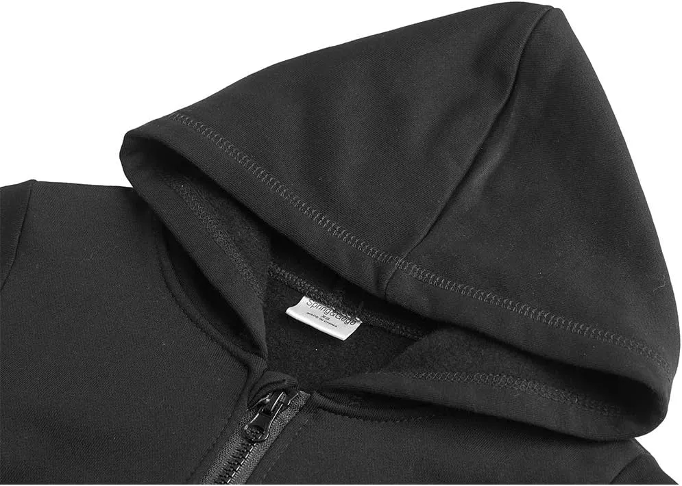 Spring&Gege Youth Solid Fleece Hoodies Soft Full Zip Hooded Sweatshirts for Children (3-12 Years)