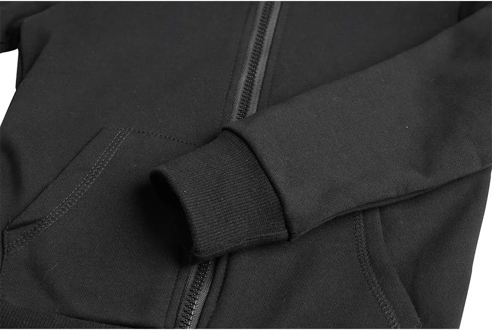 Spring&Gege Youth Solid Fleece Hoodies Soft Full Zip Hooded Sweatshirts for Children (3-12 Years)