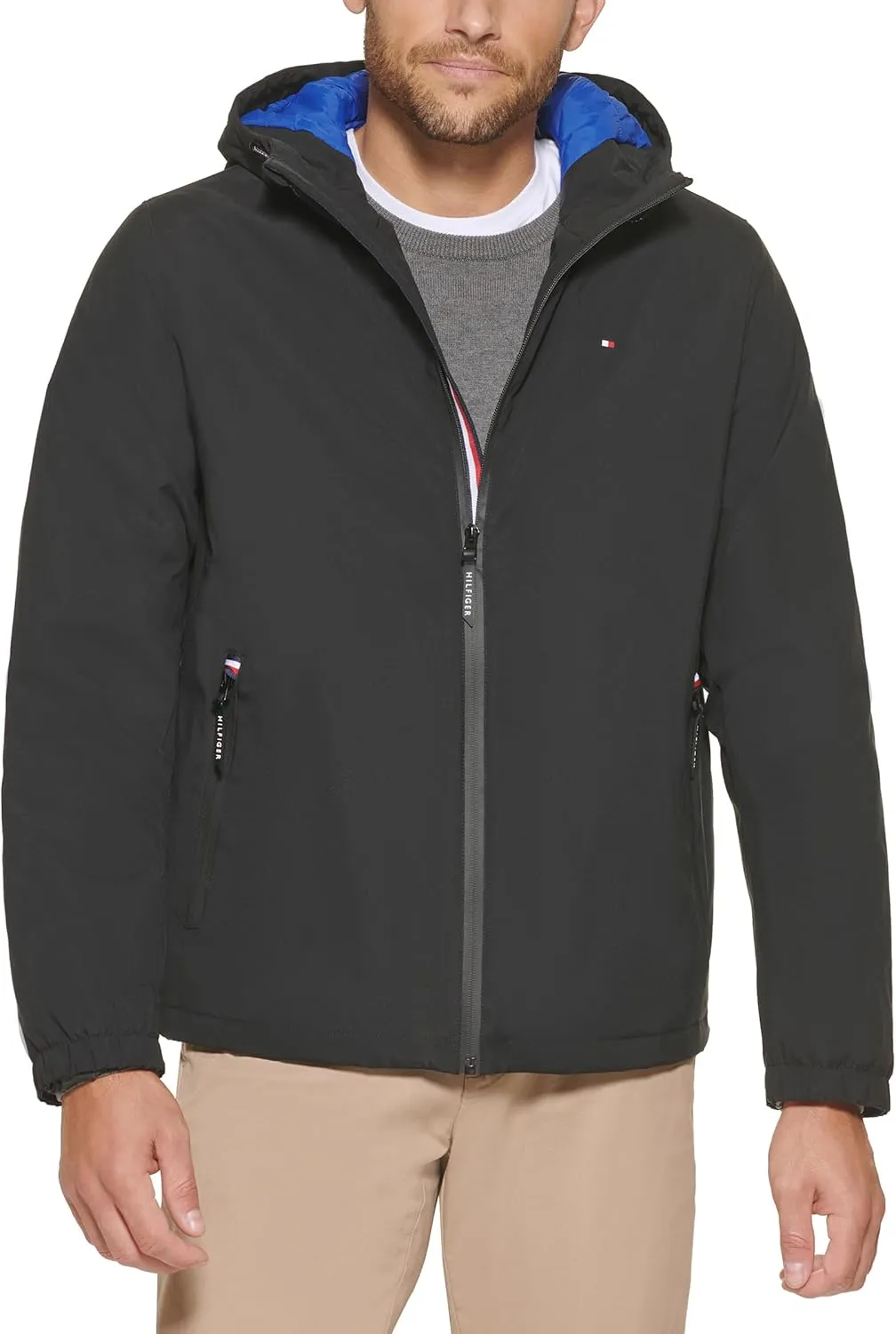 Tommy Hilfiger Men's Quilted Hooded Puffer Jacket