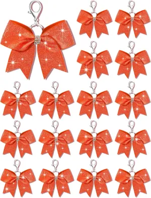 Tondiamo Cheer Bow Keychain Cheer Keychain with Rhinestones Cheerleader Keyrings for Teen Cheerleading Sports Accessory