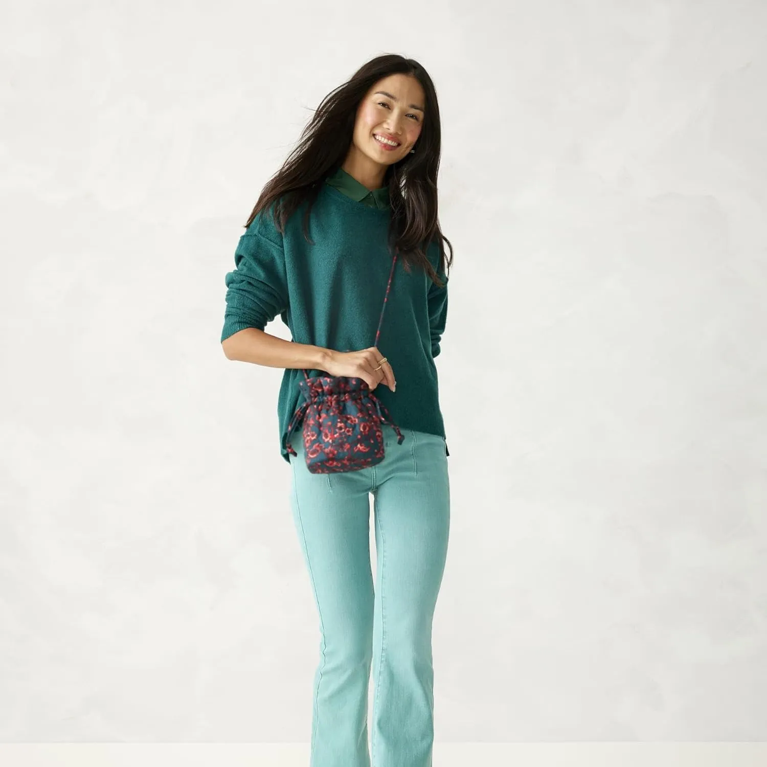 Vera Bradley Premium Cotton Tilden Drawstring Crossbody