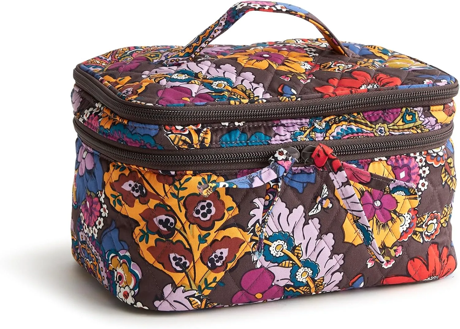 Vera Bradley Women's Premium Cotton Brush Up Cosmetic Case