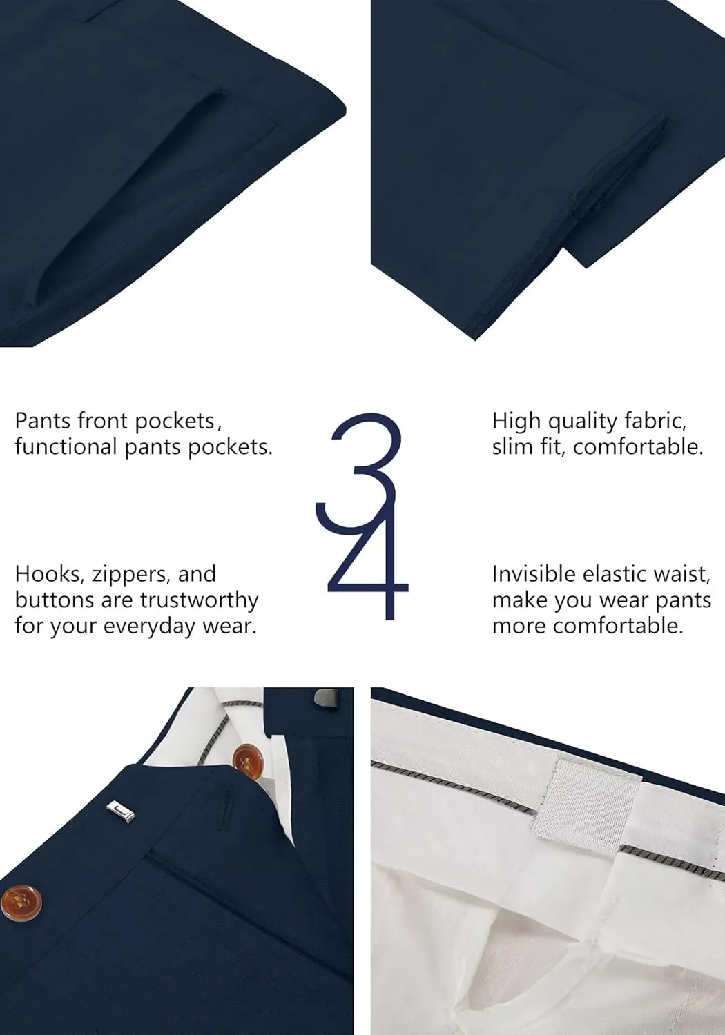 Wehilion Retro Linen Men Suit Beach Wedding Suit Summer Slim Fit 3 Pieces Light Weight Linen Suit Jacket Vest Pant Tuxedo