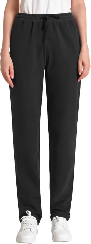 Weintee Women's 34" Inseam Tall Cotton Sweatpants with Pockets