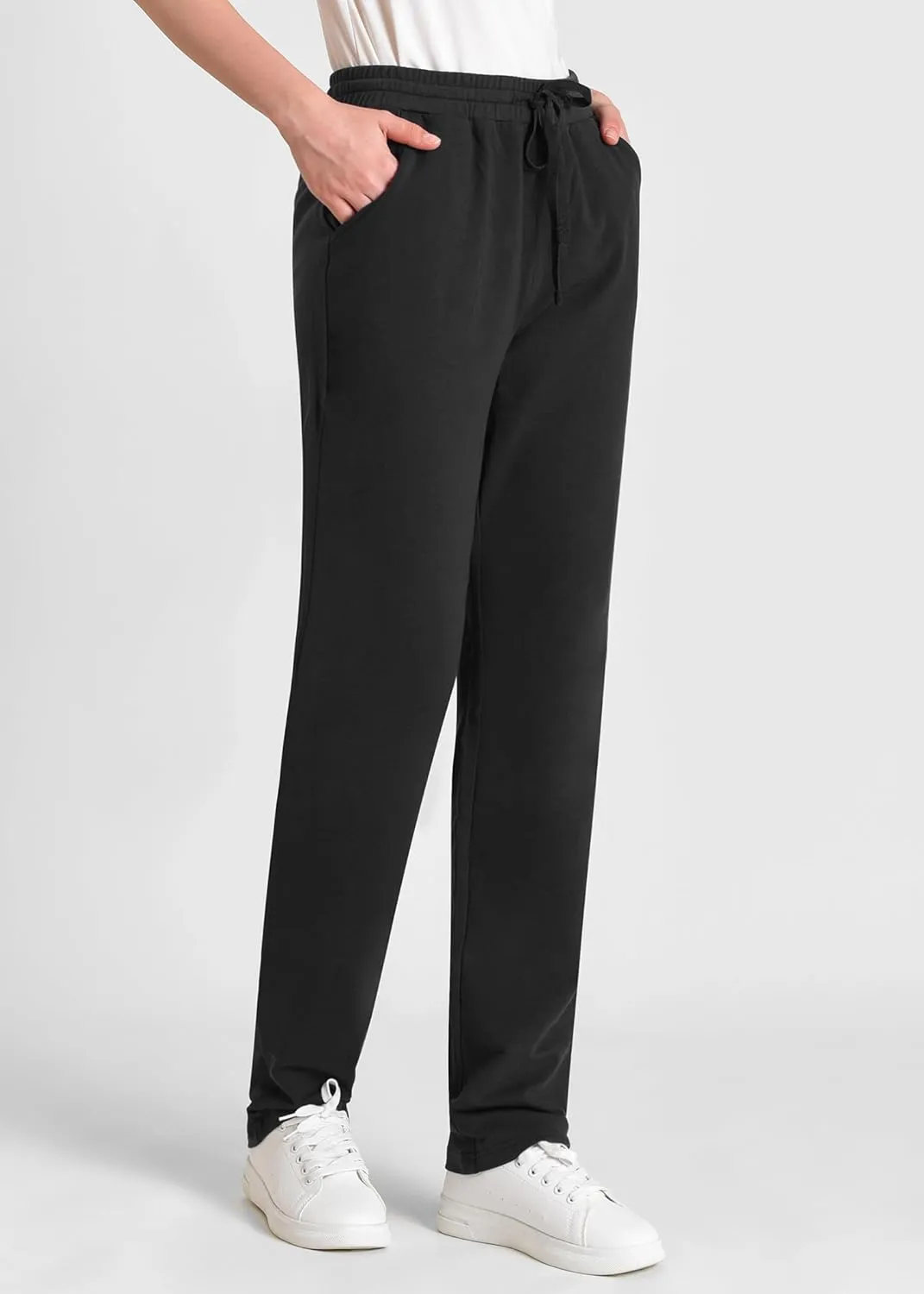 Weintee Women's 34" Inseam Tall Cotton Sweatpants with Pockets