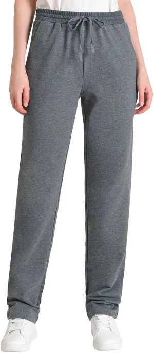 Weintee Women's 34" Inseam Tall Cotton Sweatpants with Pockets