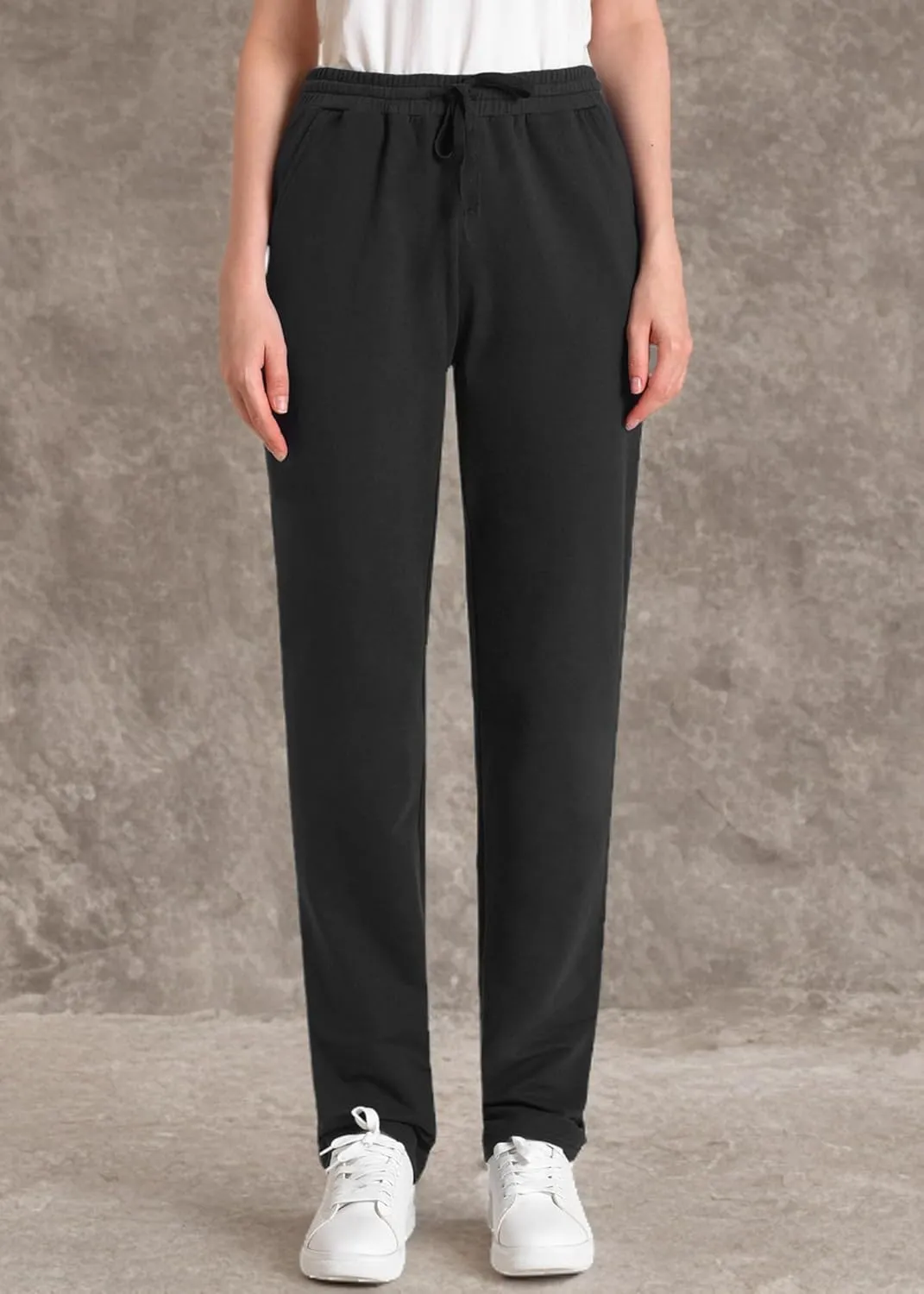 Weintee Women's 34" Inseam Tall Cotton Sweatpants with Pockets
