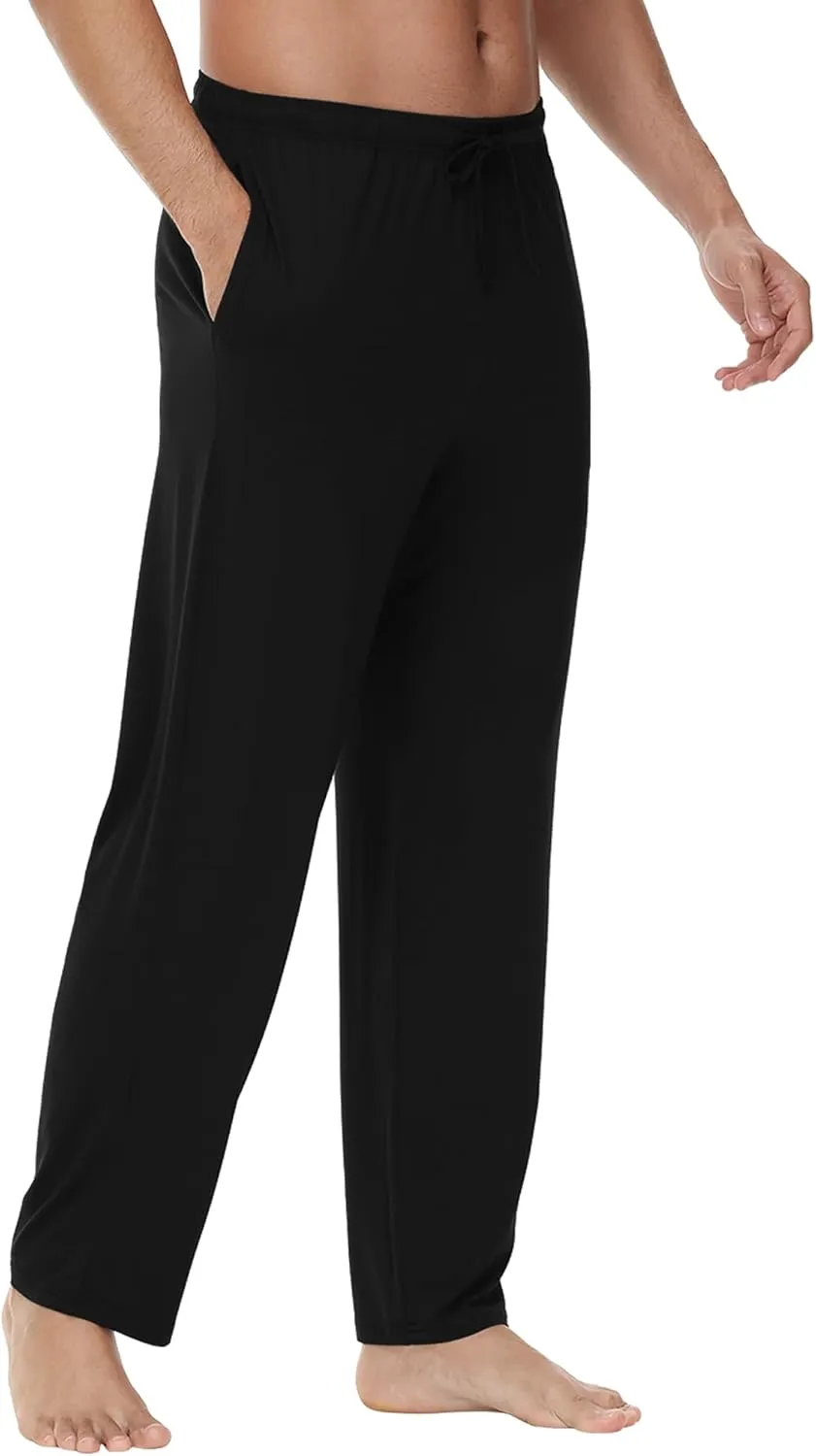 WiWi Viscose from Bamboo Men's Sleep Pant Sports Trousers with Pockets Light bottom S-XXL