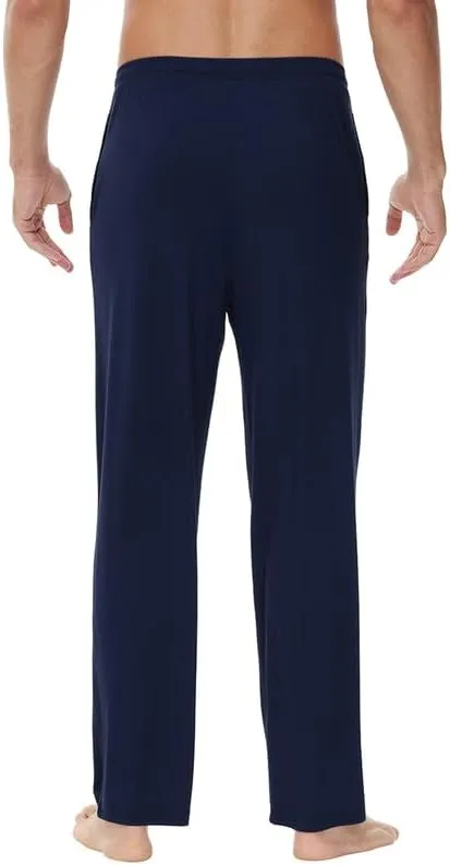WiWi Viscose from Bamboo Men's Sleep Pant Sports Trousers with Pockets Light bottom S-XXL