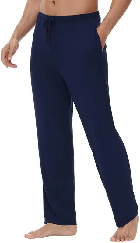 WiWi Viscose from Bamboo Men's Sleep Pant Sports Trousers with Pockets Light bottom S-XXL