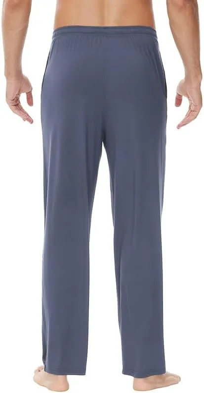 WiWi Viscose from Bamboo Men's Sleep Pant Sports Trousers with Pockets Light bottom S-XXL