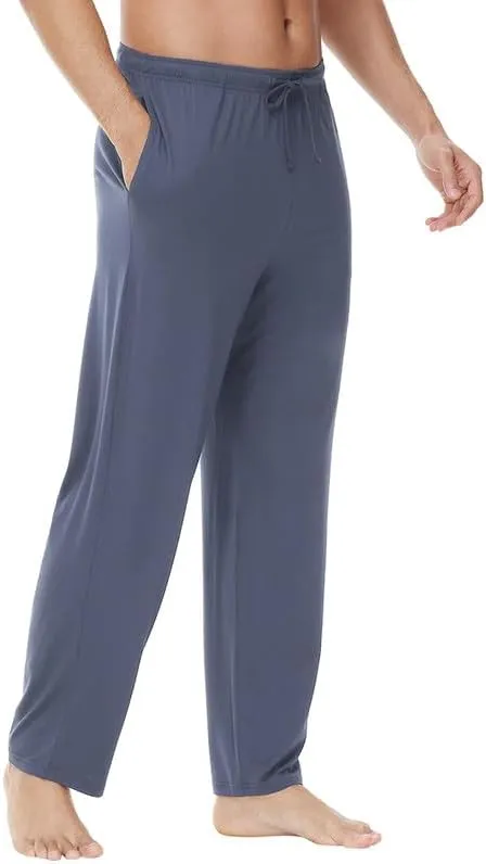 WiWi Viscose from Bamboo Men's Sleep Pant Sports Trousers with Pockets Light bottom S-XXL