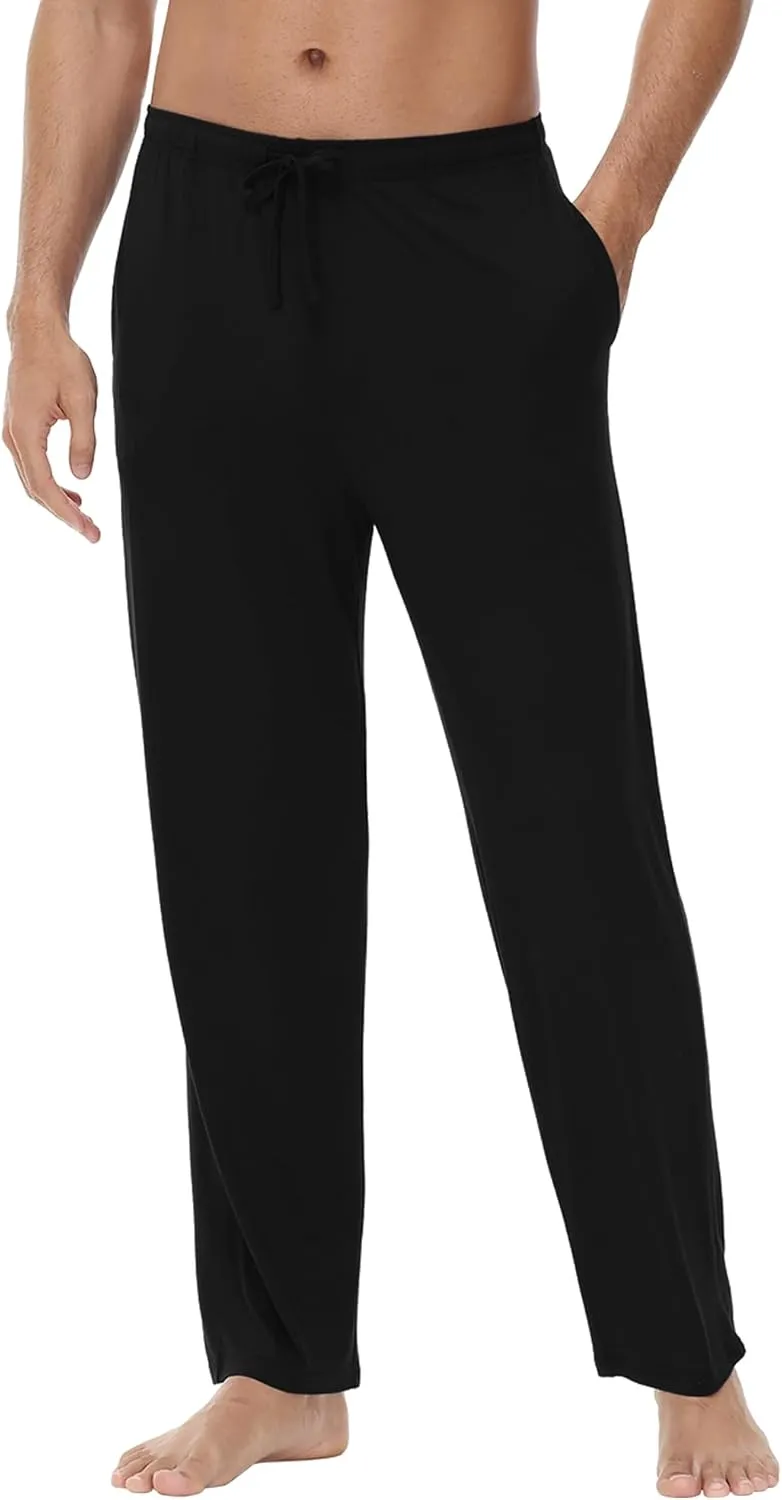 WiWi Viscose from Bamboo Men's Sleep Pant Sports Trousers with Pockets Light bottom S-XXL