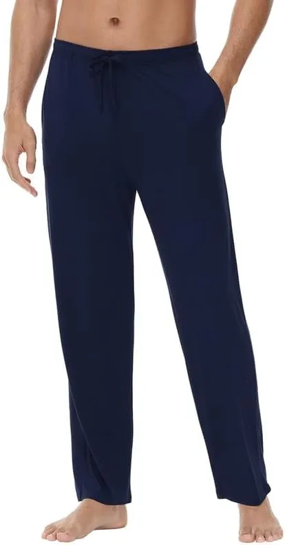 WiWi Viscose from Bamboo Men's Sleep Pant Sports Trousers with Pockets Light bottom S-XXL