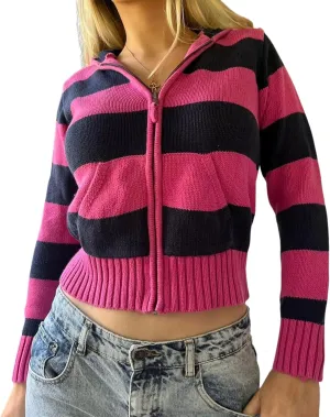 Women Vintage Hoodie Sweatshirt Y2K Zip Up Casual Oversized Punk Jackets Graphic Spider Hoodies E Girl Streetwear