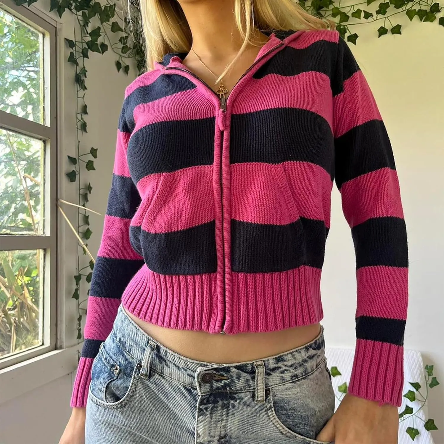 Women Vintage Hoodie Sweatshirt Y2K Zip Up Casual Oversized Punk Jackets Graphic Spider Hoodies E Girl Streetwear
