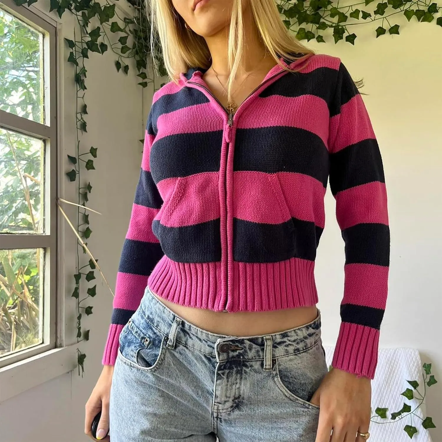 Women Vintage Hoodie Sweatshirt Y2K Zip Up Casual Oversized Punk Jackets Graphic Spider Hoodies E Girl Streetwear