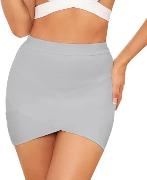Women's High Waist Elastic Bandage Bodycon Mini Pencil Skirt