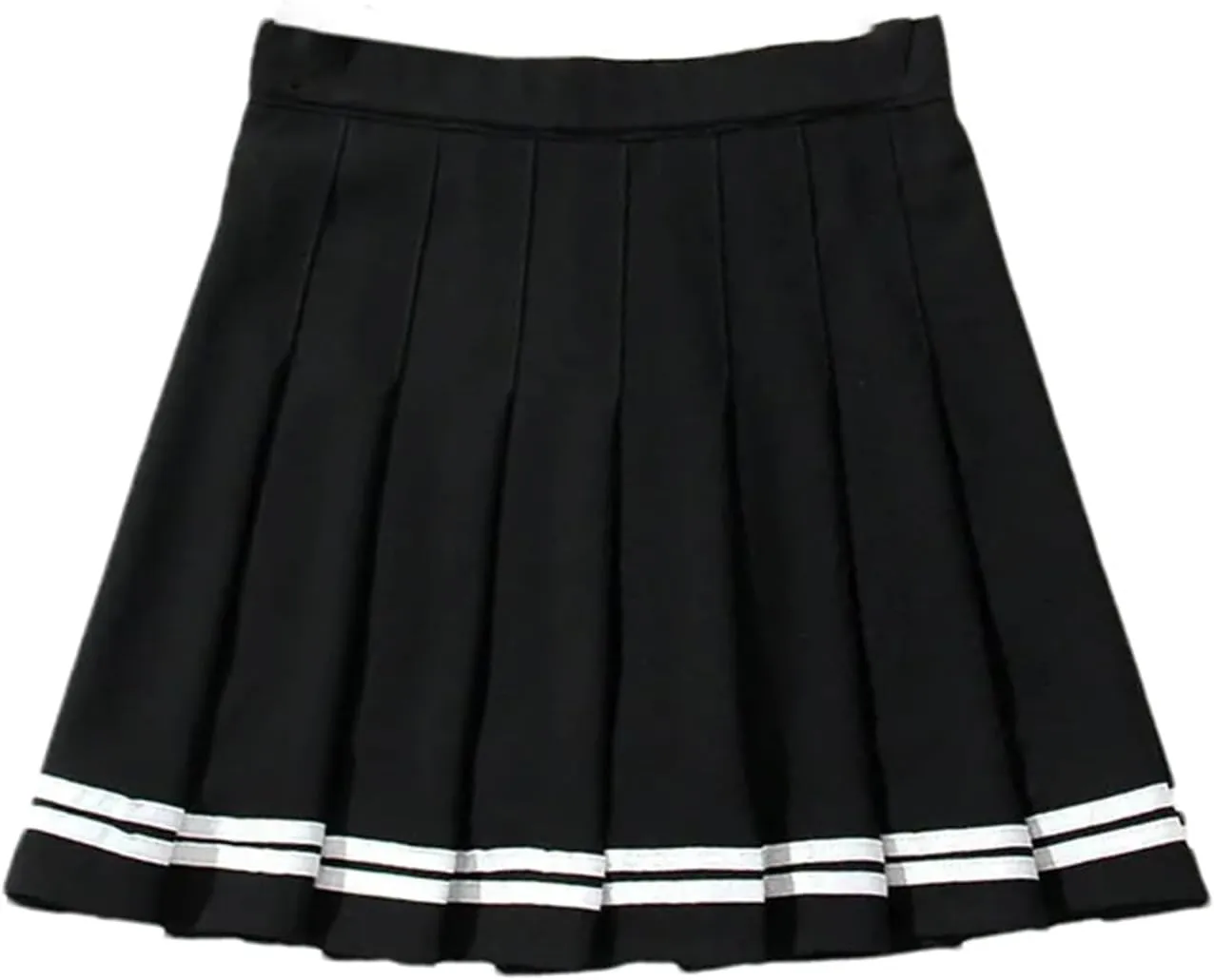 Women's High-Waisted Pleated Mini Skirt  Elastic Waist Skort for Summer School Workout Golf Running