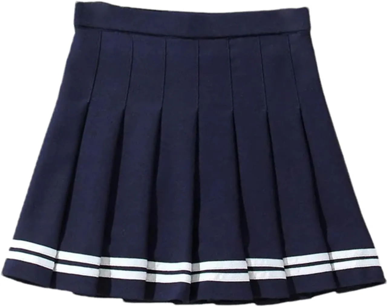 Women's High-Waisted Pleated Mini Skirt  Elastic Waist Skort for Summer School Workout Golf Running