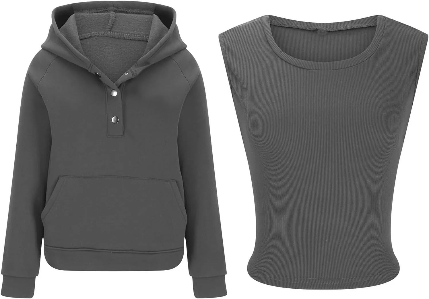 Women's Hoodies Pullover Button Down Oversized Sweatshirts Long Sleeve Pullove Tops 2024 Fall Fashion Streetwear